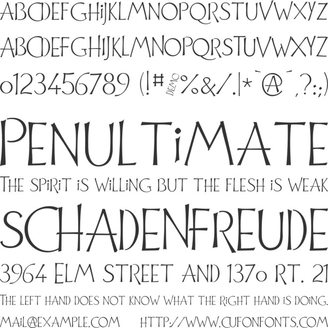 Cuivrerie font preview