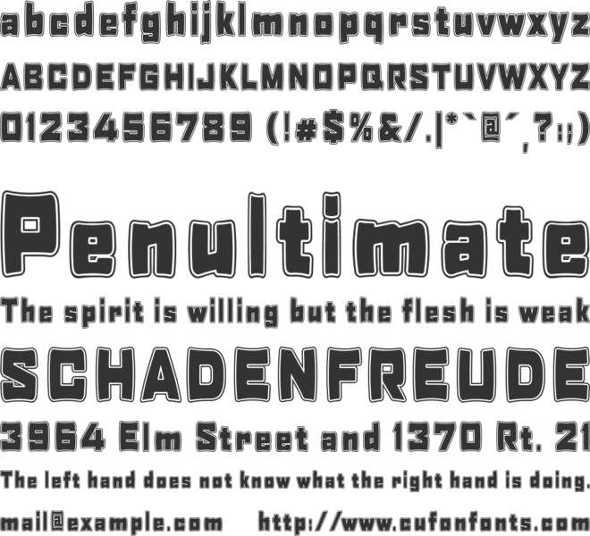 Tabaquera font preview