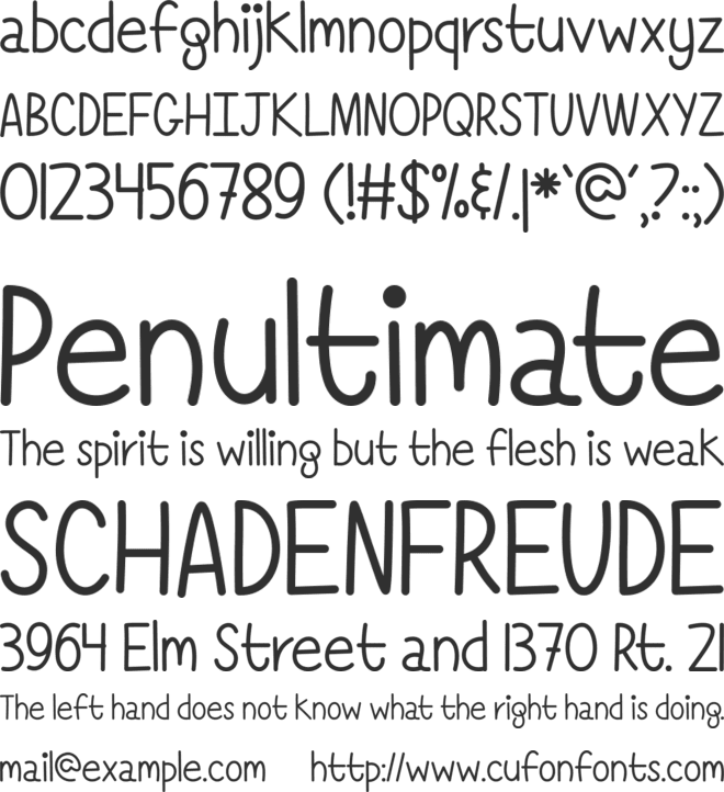 Simply Complicated font preview
