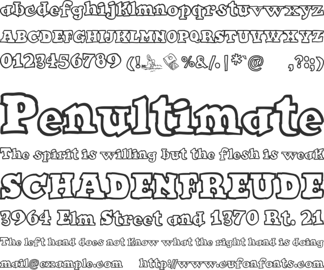 Ode 2 Paste Up font preview