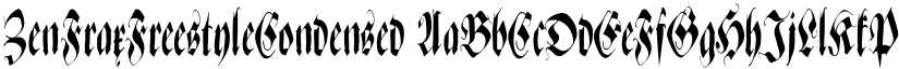 ZenFraxFreestyleCondensed font