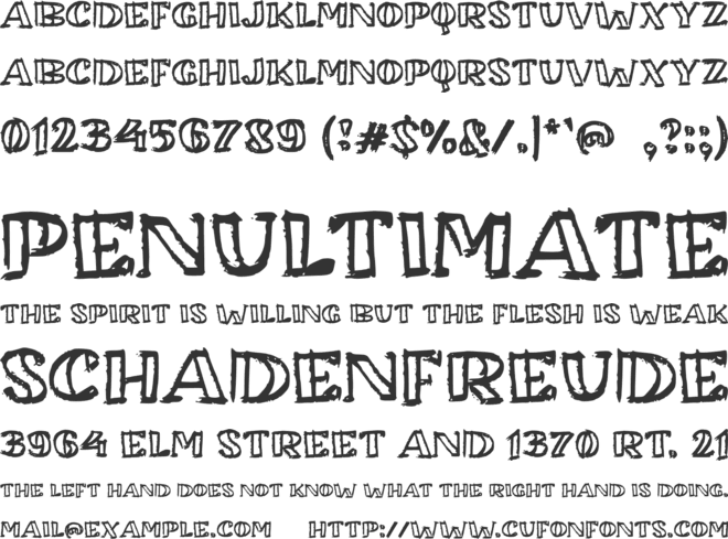 b Baret font preview