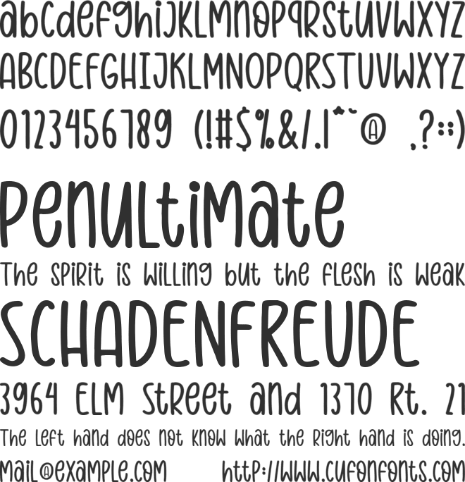 Sweet N Sticky font preview