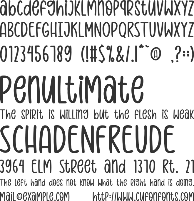 Sweet N Sticky font preview