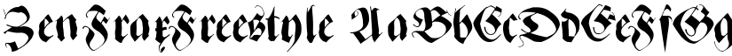 ZenFraxFreestyle font