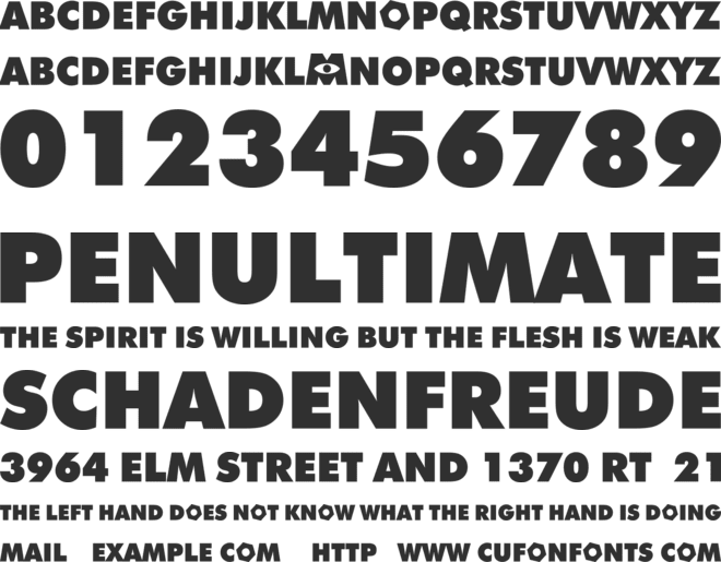 Monsters at Work font preview
