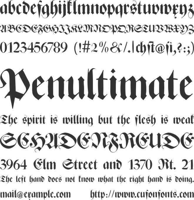 ZenFrax font preview