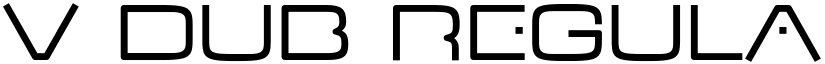 V Dub Regular font