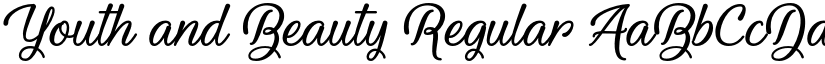 Youth and Beauty Regular font