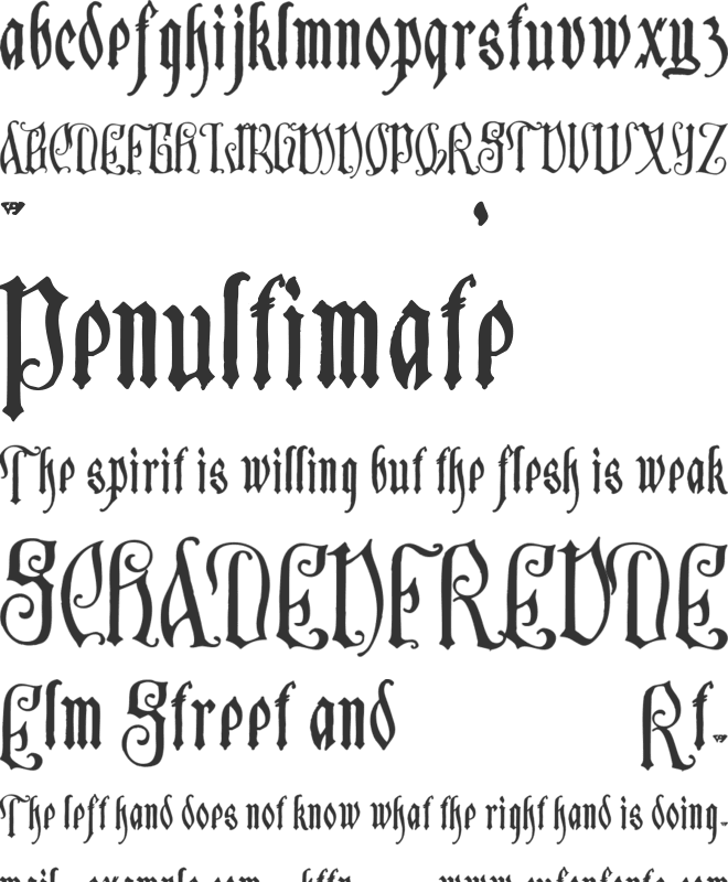 Sauerkraut font preview