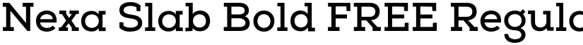 Nexa Slab Bold FREE Regular font