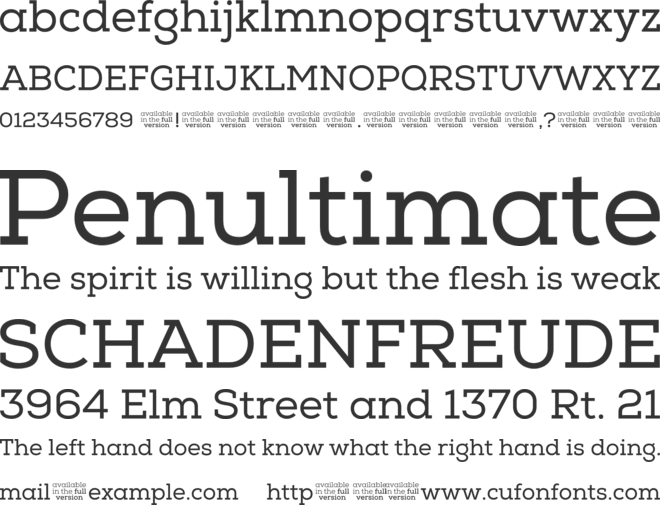 Nexa Slab  FREE font preview