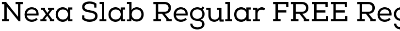 Nexa Slab Regular FREE Regular font