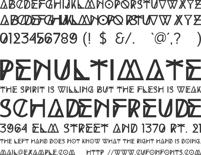 High Tide font preview