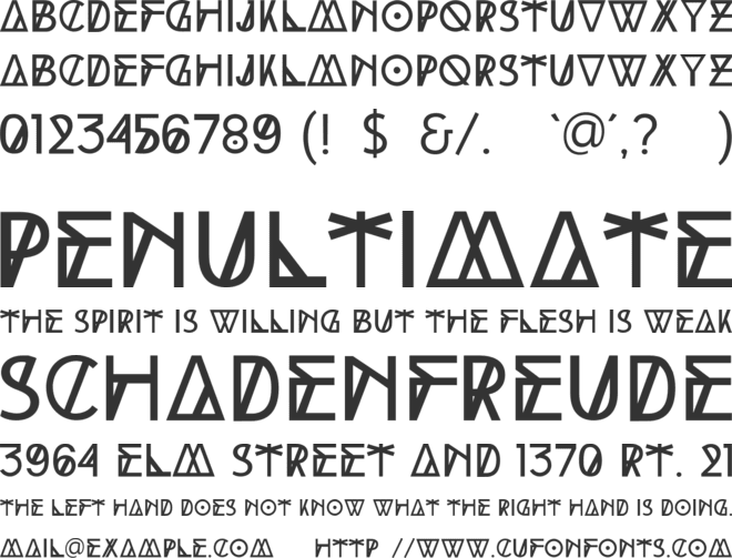 High Tide font preview