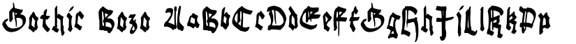 Gothic Bozo font