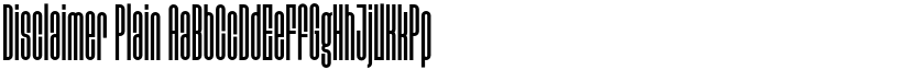 Disclaimer Plain font