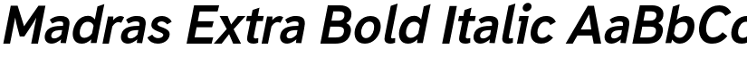 Madras Extra Bold Italic font