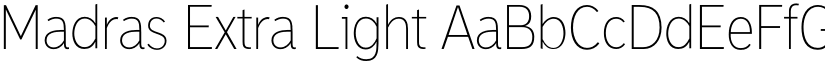 Madras Extra Light font