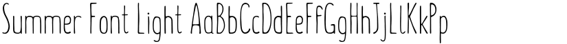 Summer Font Light font