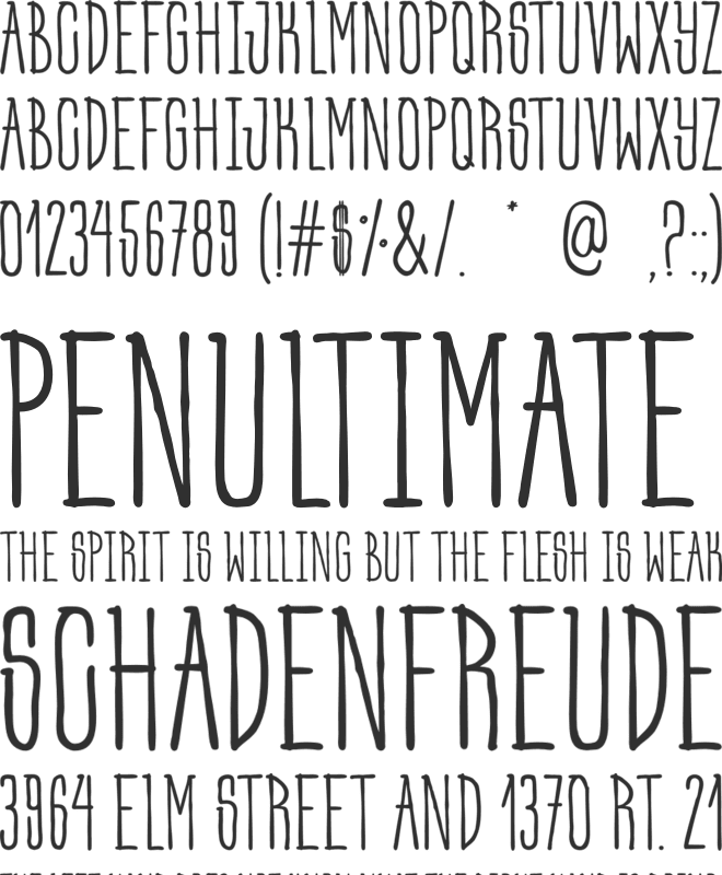 Yarin font preview
