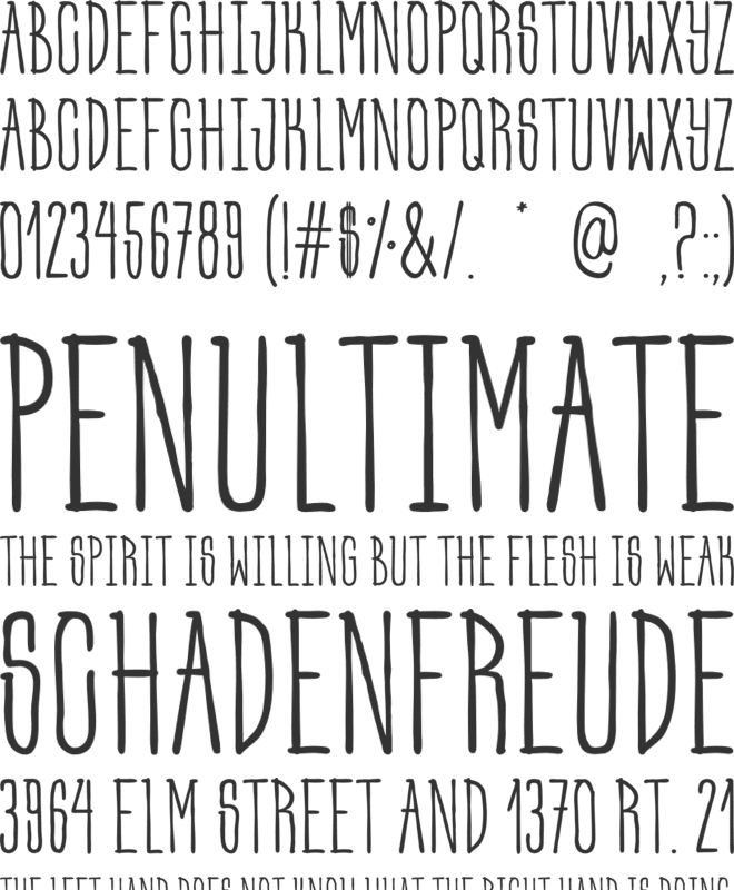 Yarin font preview
