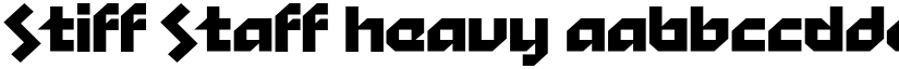 Stiff Staff Heavy font