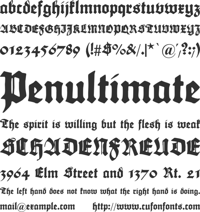 Maximilian font preview