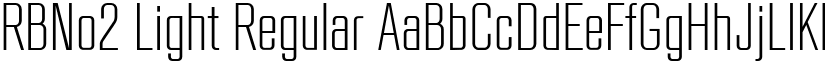 RBNo2 Light Regular font