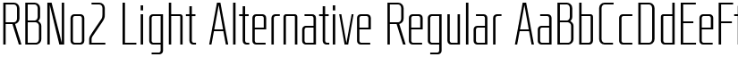 RBNo2 Light Alternative Regular font