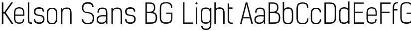 Kelson Sans BG Light font