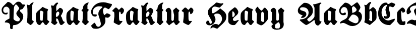 PlakatFraktur Heavy font