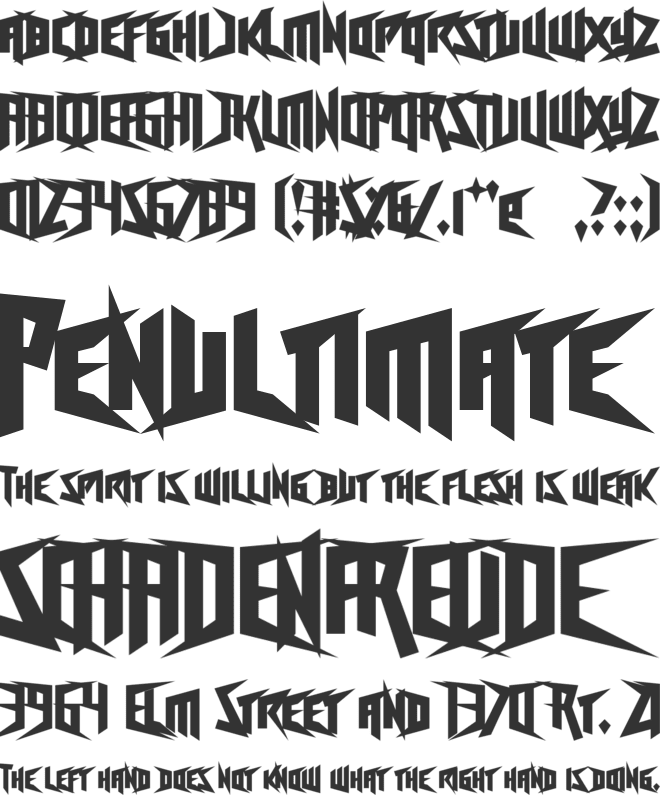 Freestyling Centipede font preview