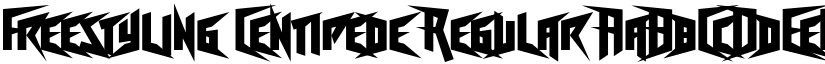 Freestyling Centipede Regular font