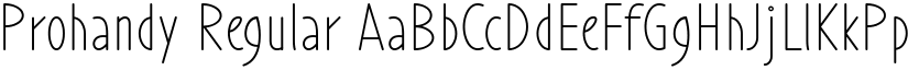 Prohandy Regular font