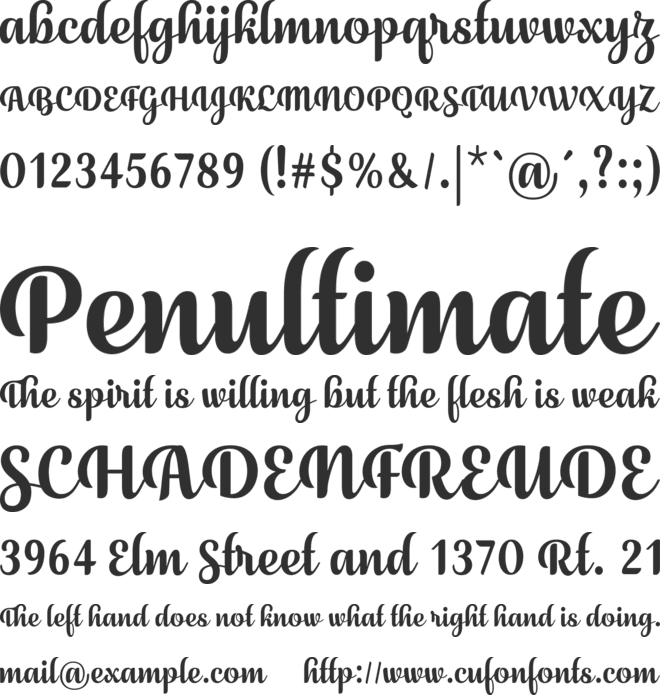July Seventh font preview