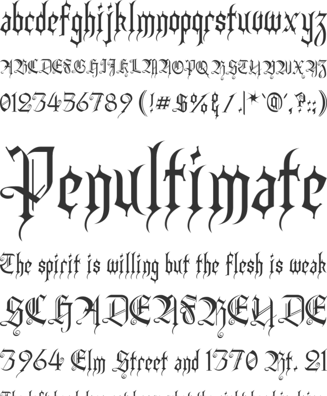 Heidorn Hill font preview