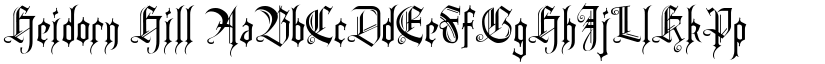 Heidorn Hill font