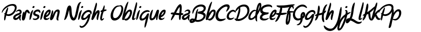 Parisien Night Oblique font