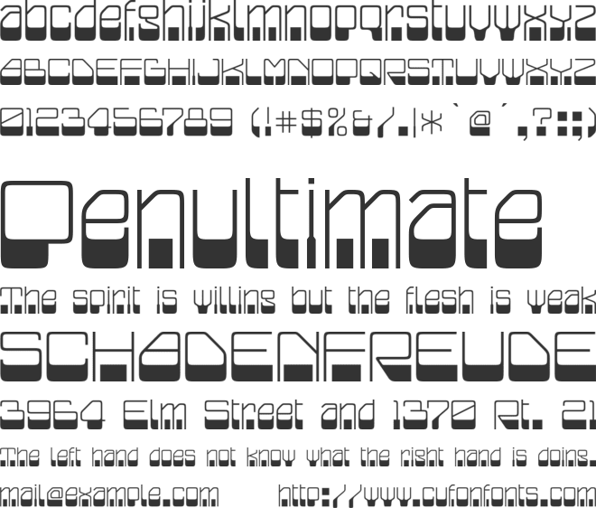Blazium font preview