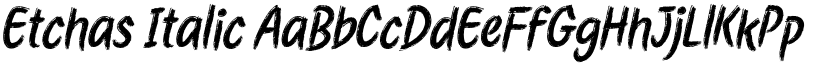 Etchas Italic font