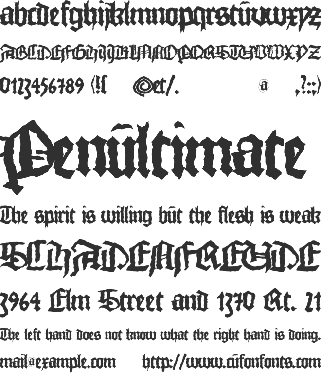Monks Writing font preview