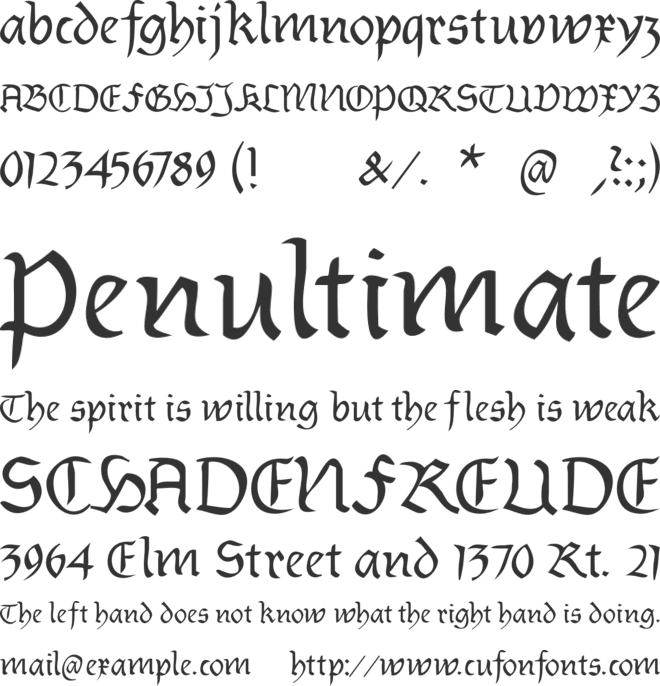 Burtinomatic font preview