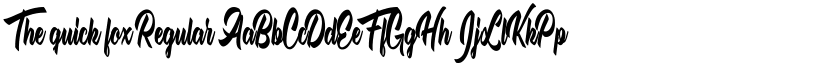 The quick fox Regular font