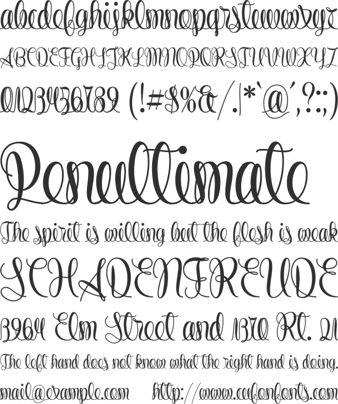 String Lines font preview