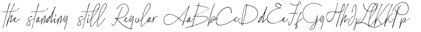 the standing still Regular font