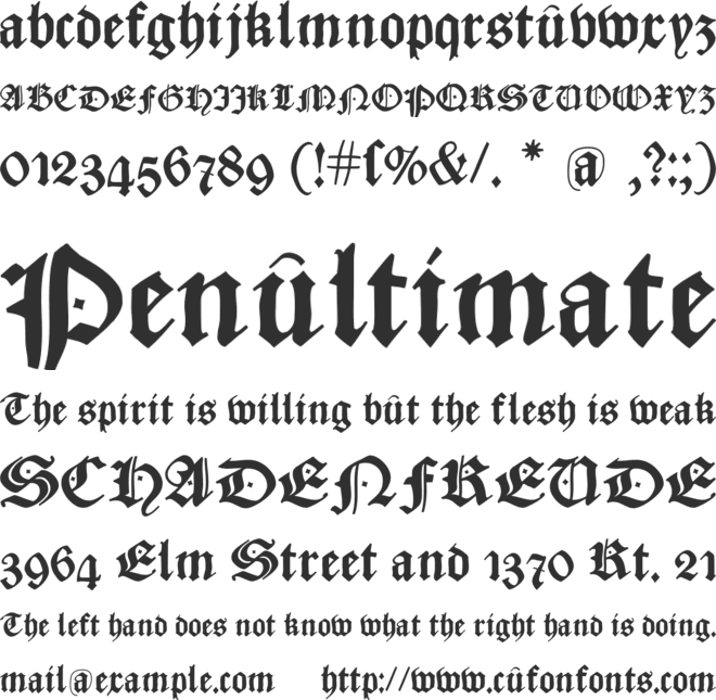 Caslonish Fraxx font preview