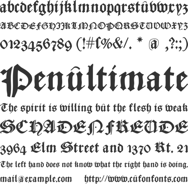 Caslonish Fraxx font preview