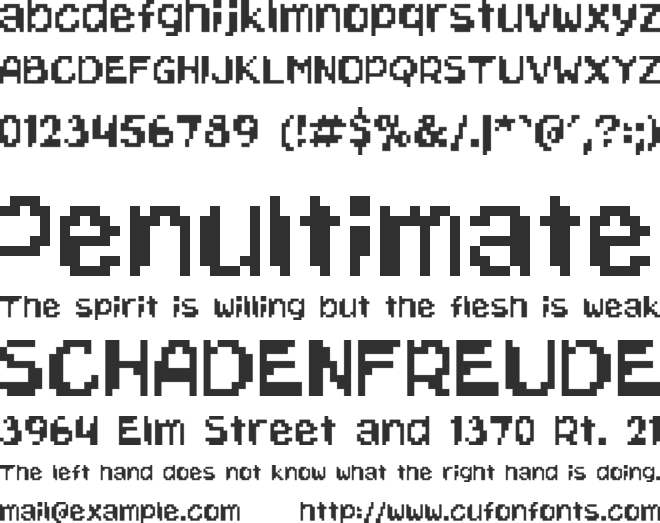 Unbalanced font preview