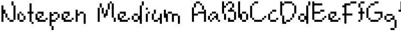 Notepen Medium font